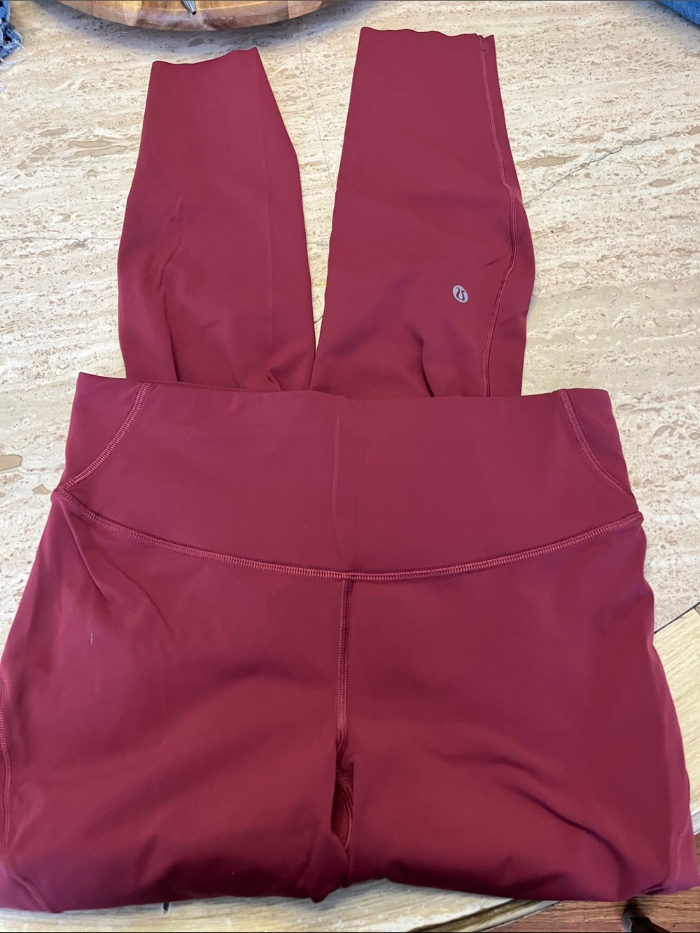 lululemon athletica Deep Red High-Rise Leggings with Side Pocket - Picture 2 of 2